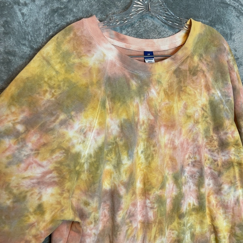 Old Navy Women Vintage Specially Dyed Crew Neck Sweatshirt 2X‎ Plus Soft Cozy